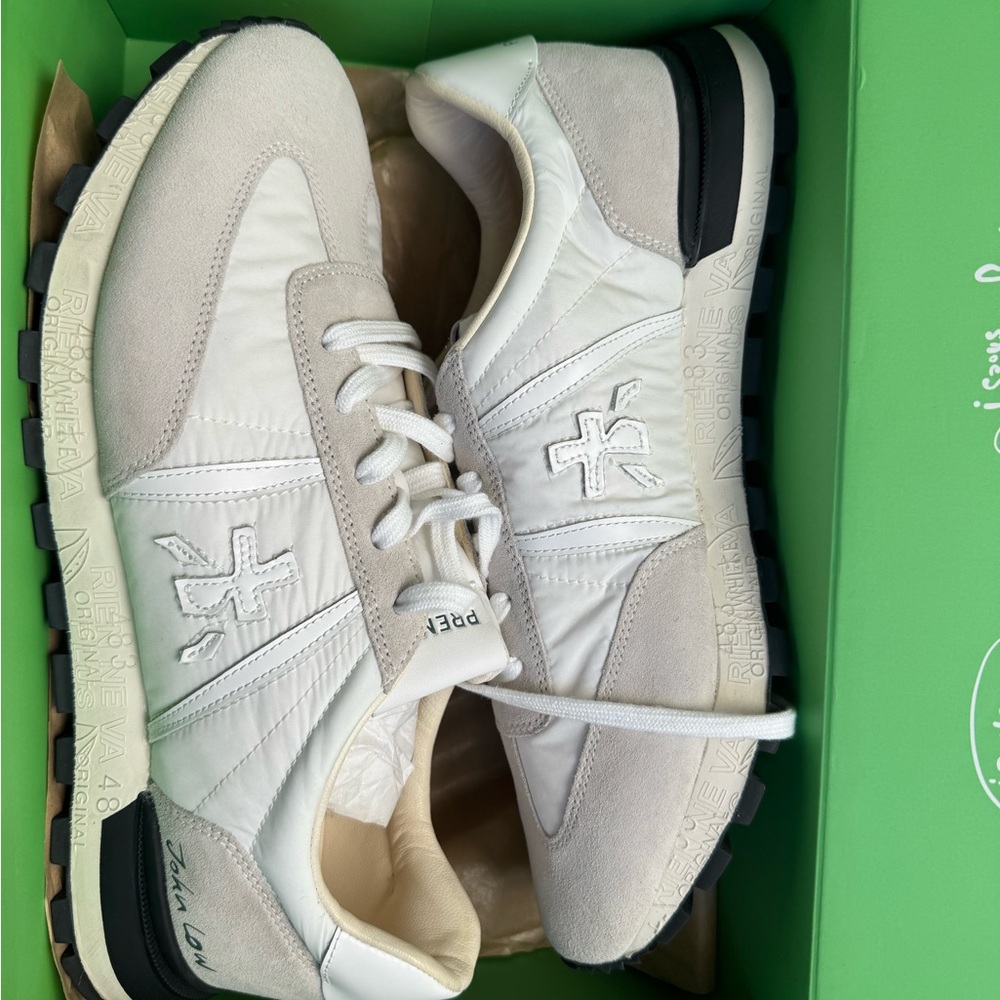 Premiata John Low Sneakers (white & gray)